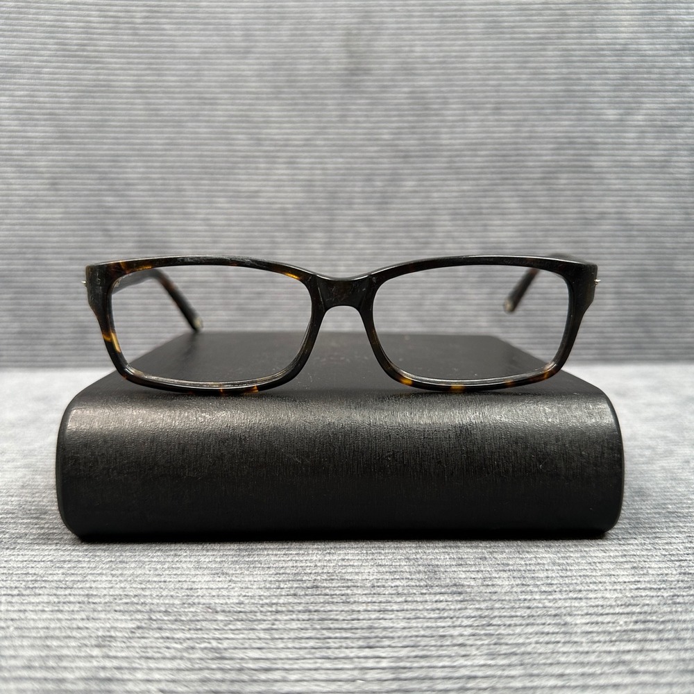US Army Amber Tortoise Rectangular Eyeglass Frames 54-16-137 CODE CE‎